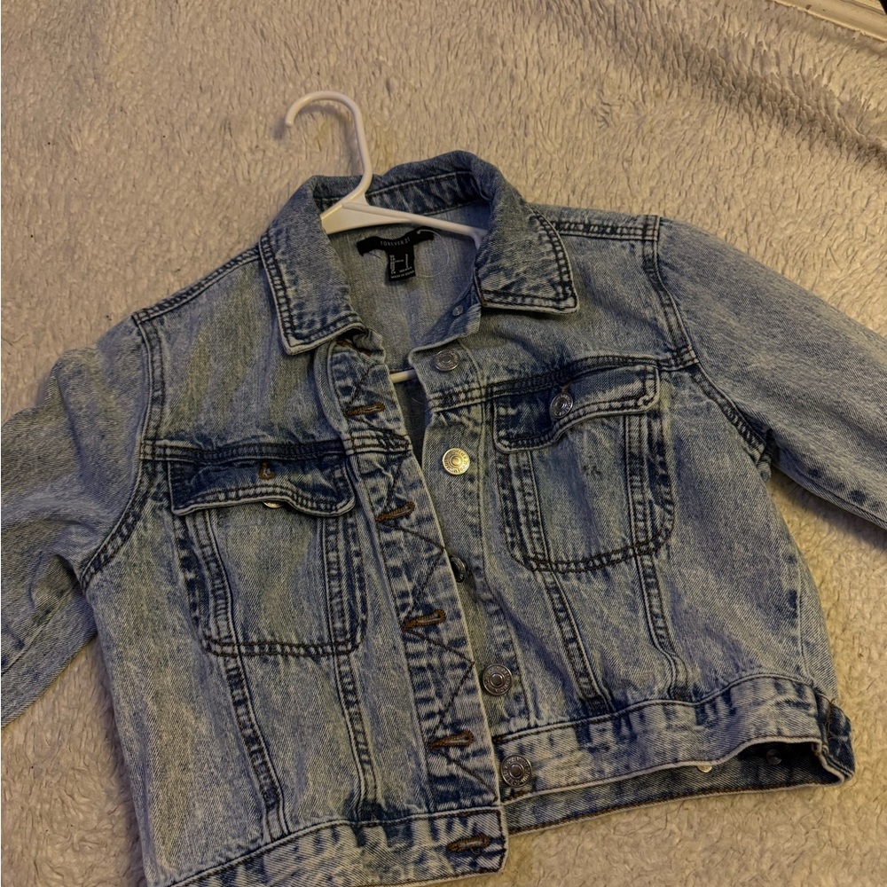 Forever 21 Kids Light Blue Jean Jacket